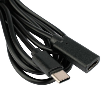 Кабель удлинительный USB 2.0 Type-C(M)/Type-C(F), 2м, медь, черный пакет Pro Cablexpert, CCP-USB2-CMCF-2M